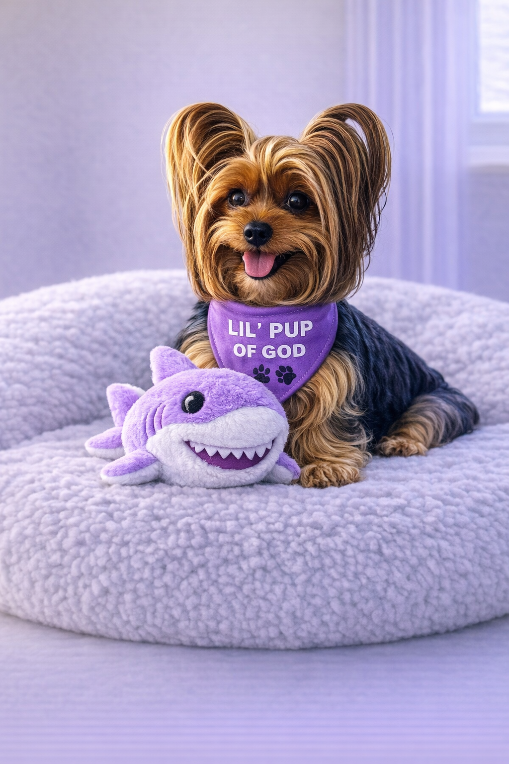 Sevyn & Hevyn Luxury Pet Cloud Bed Calming Small Dog Bed Donut Washable Dog Beds for Small Dogs 27 inches Anti-Slip Round Fluffy Plush Cute Dog Bed Fits up to 35 lbs Pets Light Grey