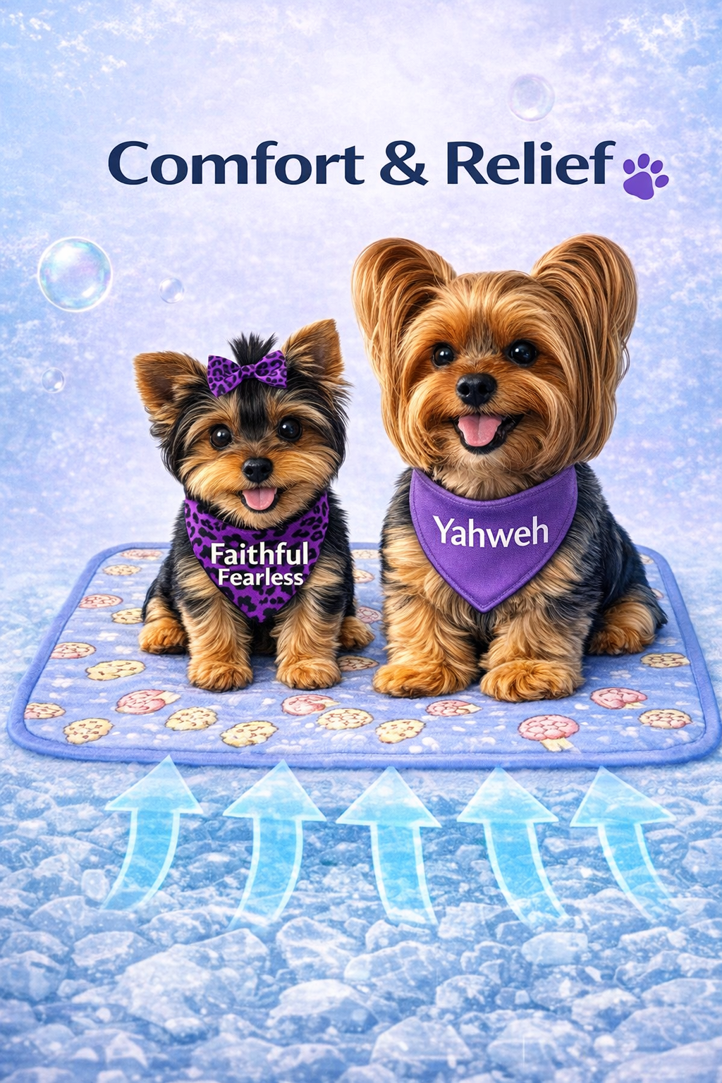 Sevyn & Hevyn Cooling Mat Dog & Cat Cushion Pad Summer Cool Down Comfortable Soft for Pets and Adults (L Blue)